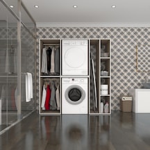 Kenzlife Çamaşır-Kurutma Makinesi Dolabı Ve Giysi Dolabı Cevheri Sağ Crd 180 170 60 Banyo Çok Renkli