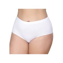6'lı Kadın Bato Külot Geçme Lastik-gümüş 3040-3041 Beyaz