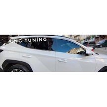 Hyundai Tucson 2021 Cam Çıtası Çerçevesi Ful Set Krom