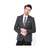 Sivri Yaka Tek Düğme Füme Slim Fit Ceket Wessi 001