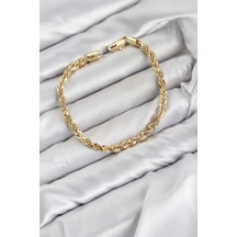Cm Singapur Model Zincir Gold Renk Kadın Bileklik Altın