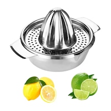 Narenciye Sıkacağı Paslanmaz Portakal Sıkacağı Krom Limon Sıkacağı Çap 17 Cm Açık Gri