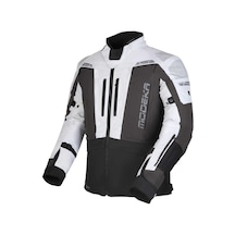 Modeka Hydron Waterproof Ceket Açık Gri - Koyu Gri - Siyah