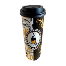 12 oz Siyah Beyaz Kapaklı Latte  Frappe Kahve Karton Bardak 100