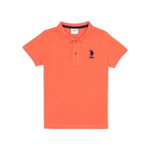U.S. Polo Assn. Erkek Çocuk Somon Basic Polo Yaka Tişört 50262958-vr047 Pembe