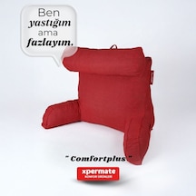 Xpermate TV Yastığı Kollu Okuma Yastığı Sırt Destek Yastığı Yatakta Oturma Kitap Okuma Yastığı Kırmızı