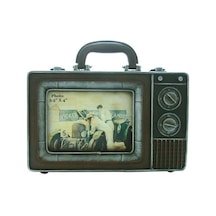 Dekoratif Metal Çerçeve Televizyon Temalı Vintage Hediyelik