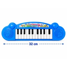 Mini Elektronik Piyano Mavi 32 Cm Çocuk Oyuncak Klavye