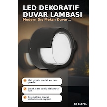Led Dekoratif Aplik 15w 3200k Gün Işığı 1350 Lümen Ip44 Duvar Lambası 17 Cm Bx-316701 Diğer