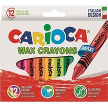Carioca Pastel Boya Wax Maxı Yıkanabilir 12 Li 42369 Çok Renkli