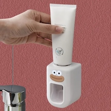 Elmpaly 2'li Rastgele Renk Duvar Askılı Otomatik Diş Macunu Sıkacağı Lazım Temizlik Banyo Aparatı 1