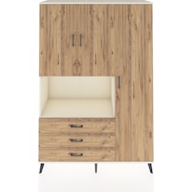 Hyperion Dolap 7 Raflı 3 Çekmeceli 3 Kapaklı 132x44x195 Aytaşı-çam/çam Atlas Çam/atlas Çam