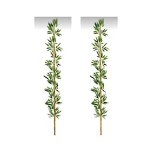 Rüzgar Yapay Çiçekçilik 2 Metre 2 Adet Bambu Yeşil