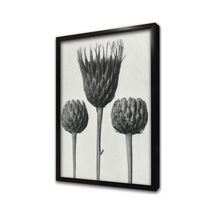 Siyah Beyaz Üçlü Çiçek Çerçeveli Mdf Tablo-172210