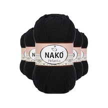 5 Adet Pırlanta Amigurumi El Örgü İpi Yünü Siyah 217 Çok Renkli