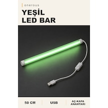 Onerous 50 Cm Yeşil Led Bar, Anahtarlı, Usb, Yapışkanlı