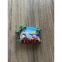 Magnet, Plaj Temalı Dekoratif Buzdolabı Magneti, Palmiye Ve Deniz Manzaralı, El Yapımı Turistik Hediyelik Eşya