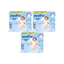 Molfix Bebek Bezi Beden:6 15+kg Extra Large Aylık 114 Adet 3'lü