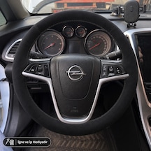 Opel Mokka X Direksiyon Kılıfı Alcantara Süet Monza Black Serisi Siyah 2016-2019
