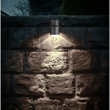 Tekli Çağlayan Aplik Ip54 Dış Mekan Zita Bahçe Aydınlatma Duvar Apliği + Gu10 Led Ampul Beyaz Işık Çok Renkli