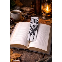Kurt Figürlü Siyah-beyaz Kitap Ayracı