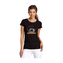 Pubg Playerunknown'S Baskılı Siyah Kadın Tshirt