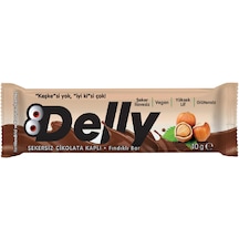 Delly Şeker İlavesiz Çikolata Kaplı Fındıklı Bar 12 x 40 G