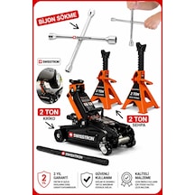 Swisstron Sws2tnbjn2 2ton Hidrolik Araç Kaldırma Krikosu Ve Kriko Sehpası Full Set Bijon Anahtarlı