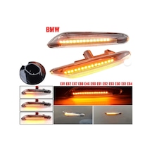 Bmw E90 E87 E60 Kayar Led Çamurluk Sinyalleri Beyaz Cam