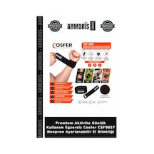 Premium Aktivite Günlük Kullanım Egzersiz Cosfer Csf9857 Neopren Ayarlanabilir El Bilekliği Çok Renkli