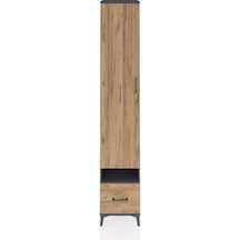 Hyperion Dolap 6 Raflı Tek Çekmeceli Tek Kapaklı 44x44x243 Antrasit-çam Antrasit