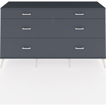 Hyperion Konsol 6 Çekmeceli 176x44x99 Aytaşı-antrasit Aytaşı-antrasit