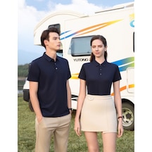 New Performance.arw50359.serintutan-antibakteriyel-yüksek Kalite.düğmeli Polo T.shirt Lacivert