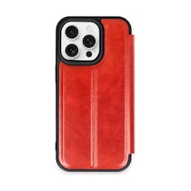 Newface Apple İphone 14 Pro Max Kılıf Flip Cover - Kırmızı