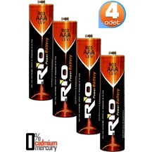 Rio 4lü Aaa R03 İnce Kalem Pil Kumanda Pili Çinko Karbon Pil Zn-c 1.5v