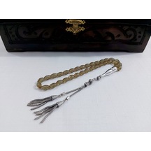 El İşi Arpa Kesim Gümüş İmame-püskül Zultanit Tesbih Ölçü6.5x9