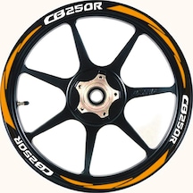 Motosiklet Jant Şeridi Cb250r Uyumlu Beyaz-turuncu Sağ-sol/ön-arka-138