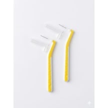 Saplı Arayüz Fırçası 20+2 Adet 0.8 Mm Sarı Renk Diş Arası Fırçası Açık Ahşap