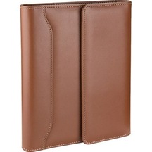 Organizer Ajanda Tarihsiz Kareli 22x26 CM - Taba