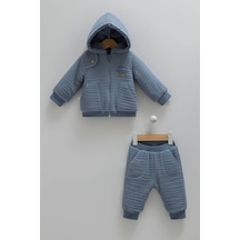 Caramell Cooest %100 Pamuk 2'li Alt Üst Takım 68-74 Cm 6-9 Ay İndido Crml.ıdg.tke1148-6874 İndigo