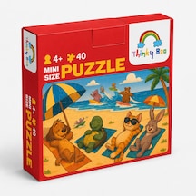 Yaz Tatili Mini Puzzle 40 Parça 3-7 Yaş Eğitici Çocuk Puzzle Yapboz