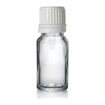 Şeffaf Cam Şişe 10 Ml Kilitli Kapak 25 Mm