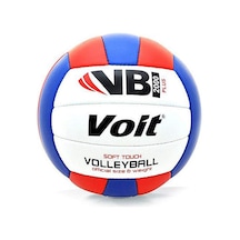 Voit T343vb2000 Plus Voleybol Topu No 5 Unisex, Beyaz-mavi-kırmızı, Tek Beden Açık Gri