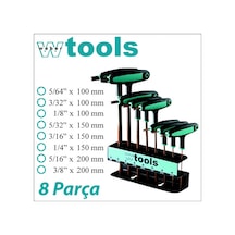 Weber Tools T Saplı Allen Anahtar Seti 8 Parça Inç