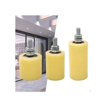 Pazly Elektrikli Kapı İçin Rulman Kılavuz Tekerlek Naylon Kasnak, Height 7cm, Sarı Sarı