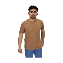 Raymons Erkek Sıfıryaka Düz Likra Süprem Tişört 4380 Bgl-st04528 Açık Kahverengi