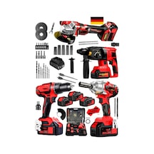 Stilmax Red4ST 20AHx 4'lü Set Akülü Şarjlı Vidalama + Somun Sökme + Taşlama + Kırıcı Delici Seti