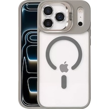 Joko Apple İphone 17 Pro Max Remim Lensli Magsafe Standlı Kapak - Titan Gri