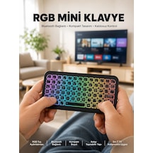 Zenvia Kompakt Siyah Rgb Işıklı Bluetooth Mini Klavye Znv2026 52491507