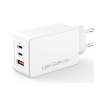 Ce13 Eu 65w Gan Hızlı Şarj Cihazı - 3 Portlu 2xusb-c Pd + 1xusb-a Laptop Ve Telefon Adaptörü
